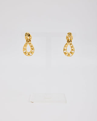 Gold Infinity Post Earrings with Rhinestones