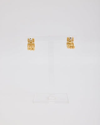 Givenchy Gold Half Circle Geometric Hoops