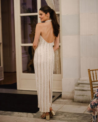 Vogue Weddings: Caroline Margaret Day in a 90s column gown from Happy Isles