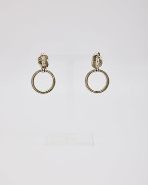 Givenchy Silver Swirl Door Knocker Earrings