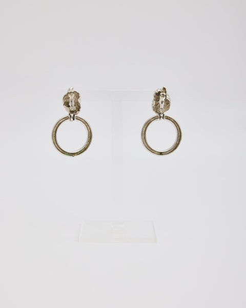 Givenchy Silver Swirl Door Knocker Earrings