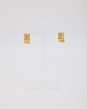 Givenchy Gold Half Circle Geometric Hoops