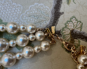 Kenneth Lane Long Three Strand Pearl Necklace