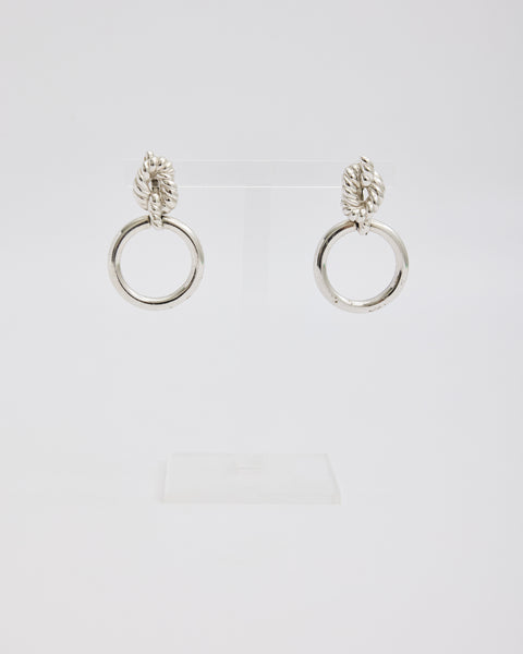 Givenchy Silver Swirl Door Knocker Earrings