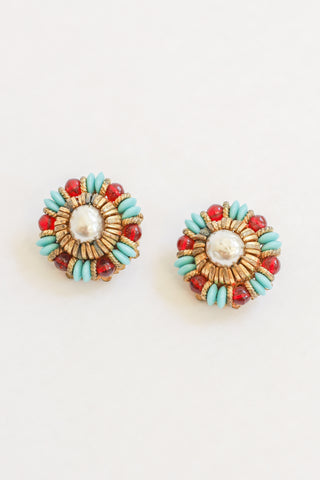 Miriam Haskell Beaded Necklace and Earring Set