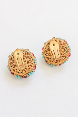 Miriam Haskell Beaded Necklace and Earring Set