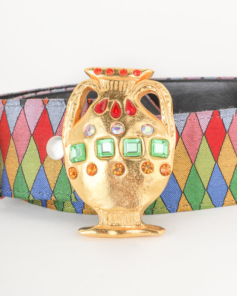 90s Todd Oldham Belt with Gold Urn